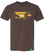 Wild Tribute T-Shirt Crater Lake Retro Wolf